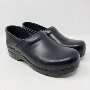 Dansko Professional Comfort Leather Black Clogs